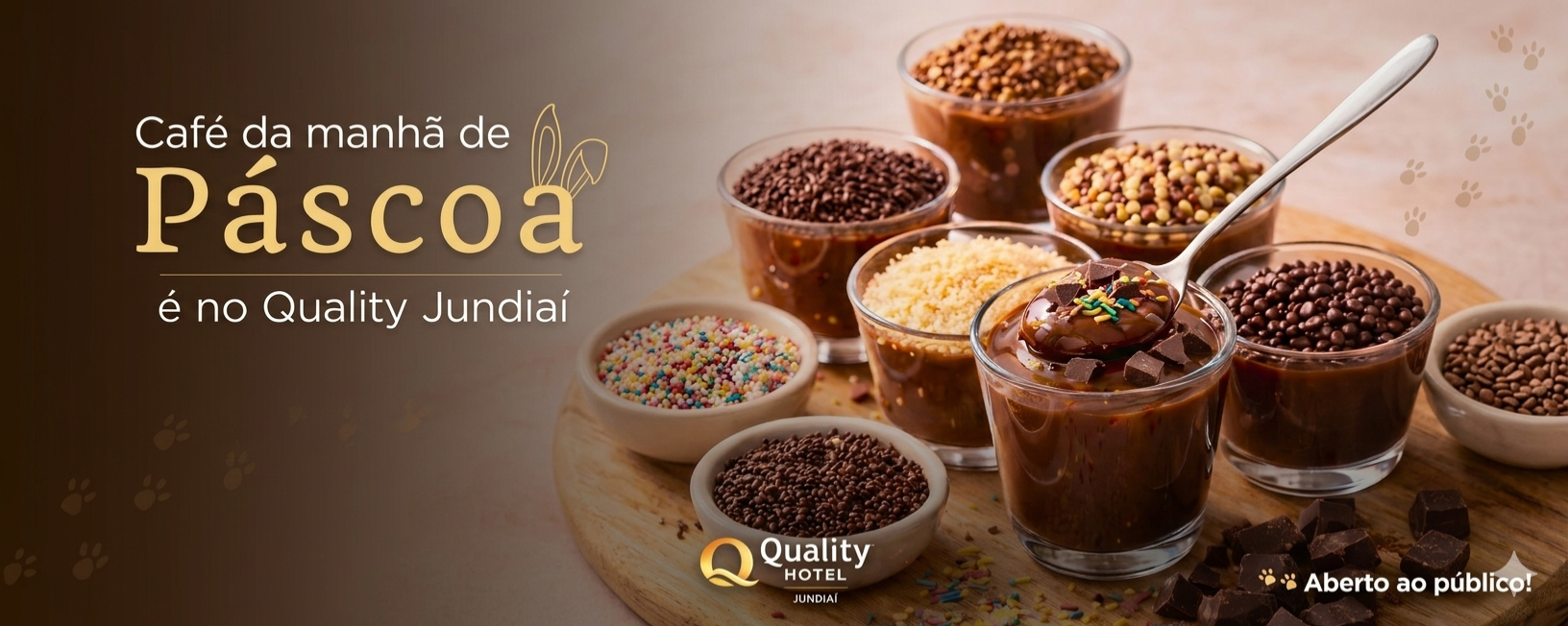 Banner café da manhã de Páscoa Quality Jundiaí