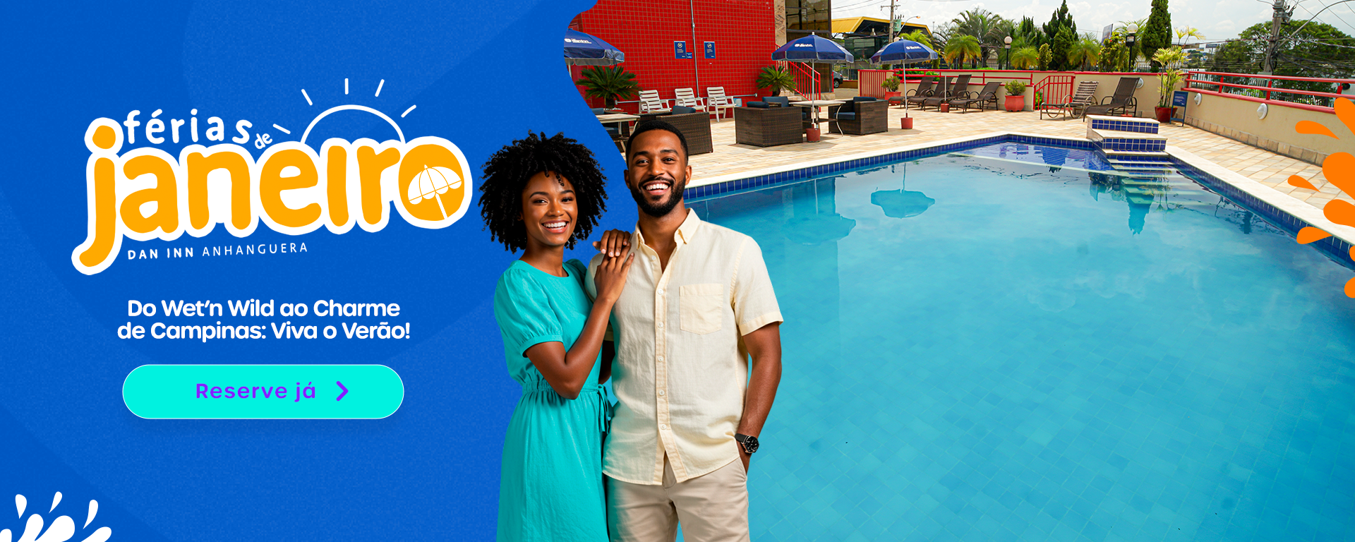 Férias de janeiro no Hotel Dan Inn Anhanguera em Campinas com até 20% de desconto e cortesia para 1 criança de até 8 anos.