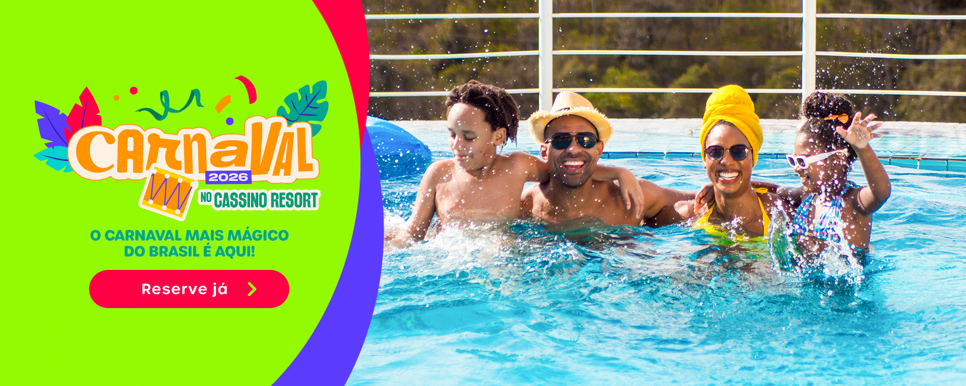 Carnaval 2026 no Cassino All Inclusive Resort Poços de Caldas com programação especial e diversão para toda a família.