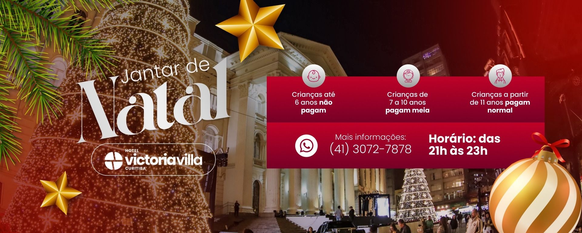 Jantar de Natal no Hotel Victoria Villa Curitiba