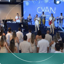 Banda tocando no Réveillon do Cyan Resort