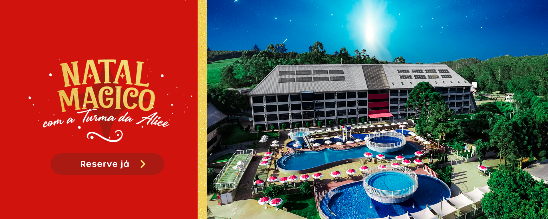 Natal Mágico no Cassino All Inclusive Resort Poços de Caldas com 23% de desconto e atrações especiais.