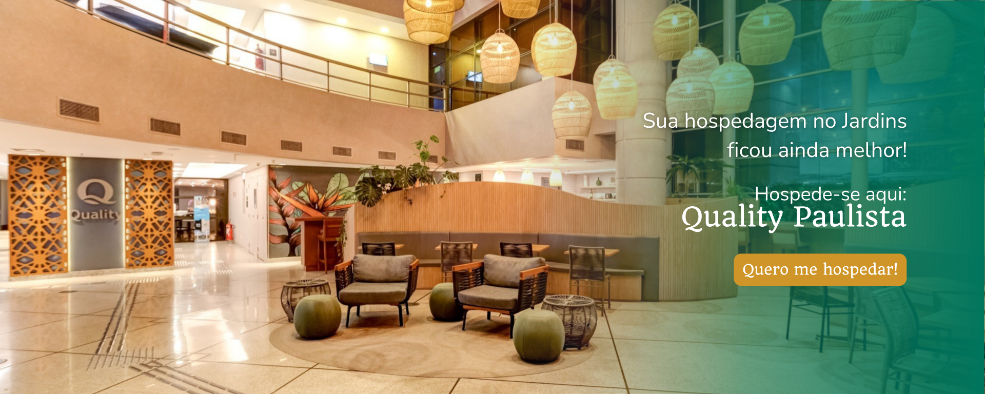 Banner informativo, imagem da recepção