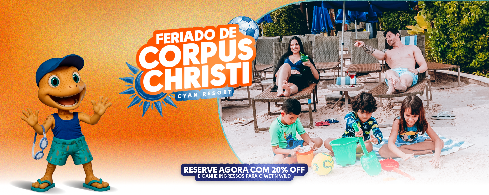 Feriado de Corpus Christi no Cyan Resort by Atlantica -  30% de Desconto exclusivo para membros fidelidade Let's Atlantica