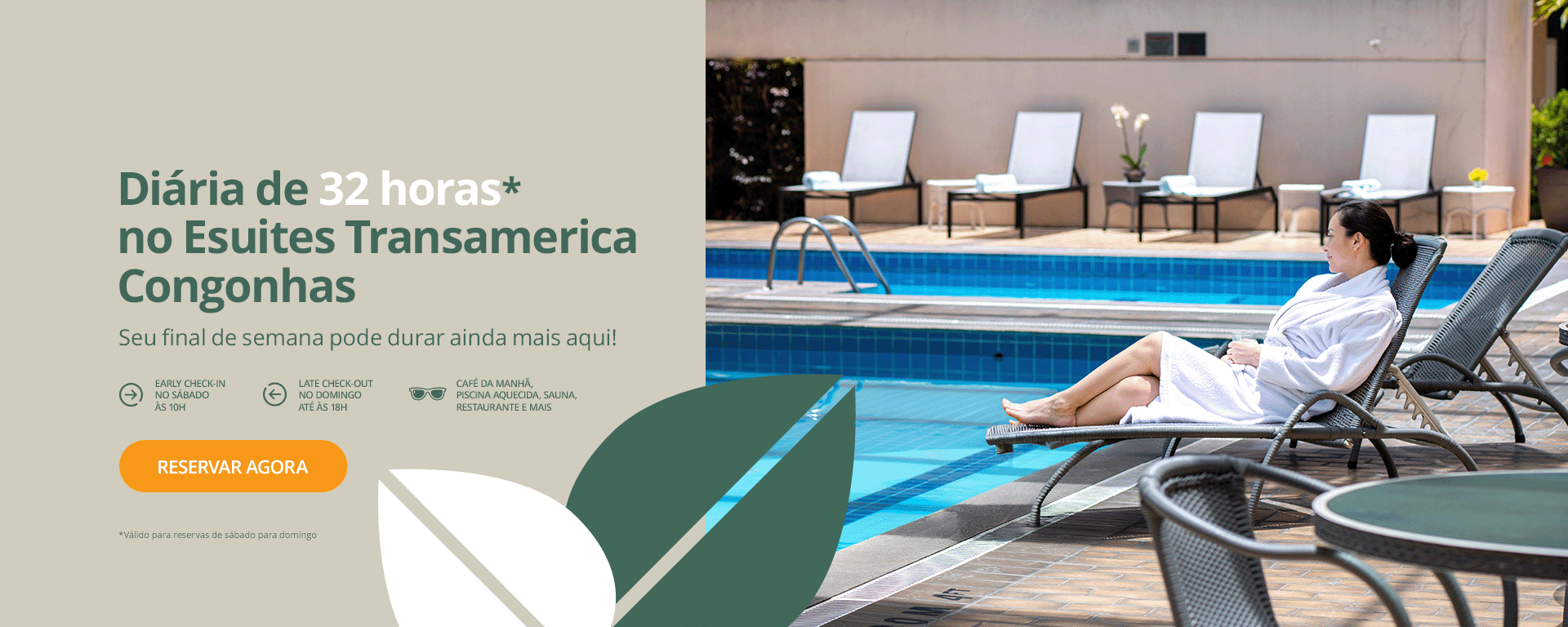 Diária em hotel de São Paulo por 32 horas! Conheça o pacotes especial do Esuites Transamerica Congonhas