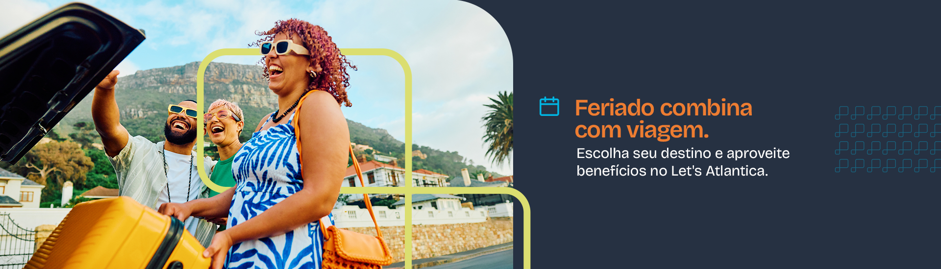 Banner feriado combina com viagem