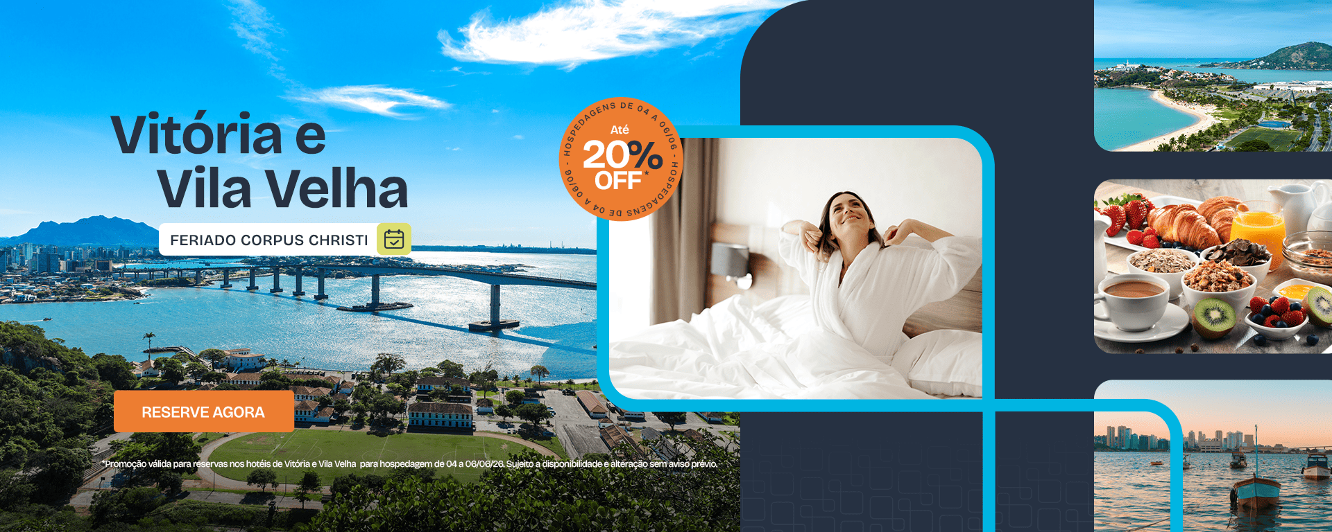 Feriado de Corpus Christi em Vitória em Vila Velha com até 20% OFF