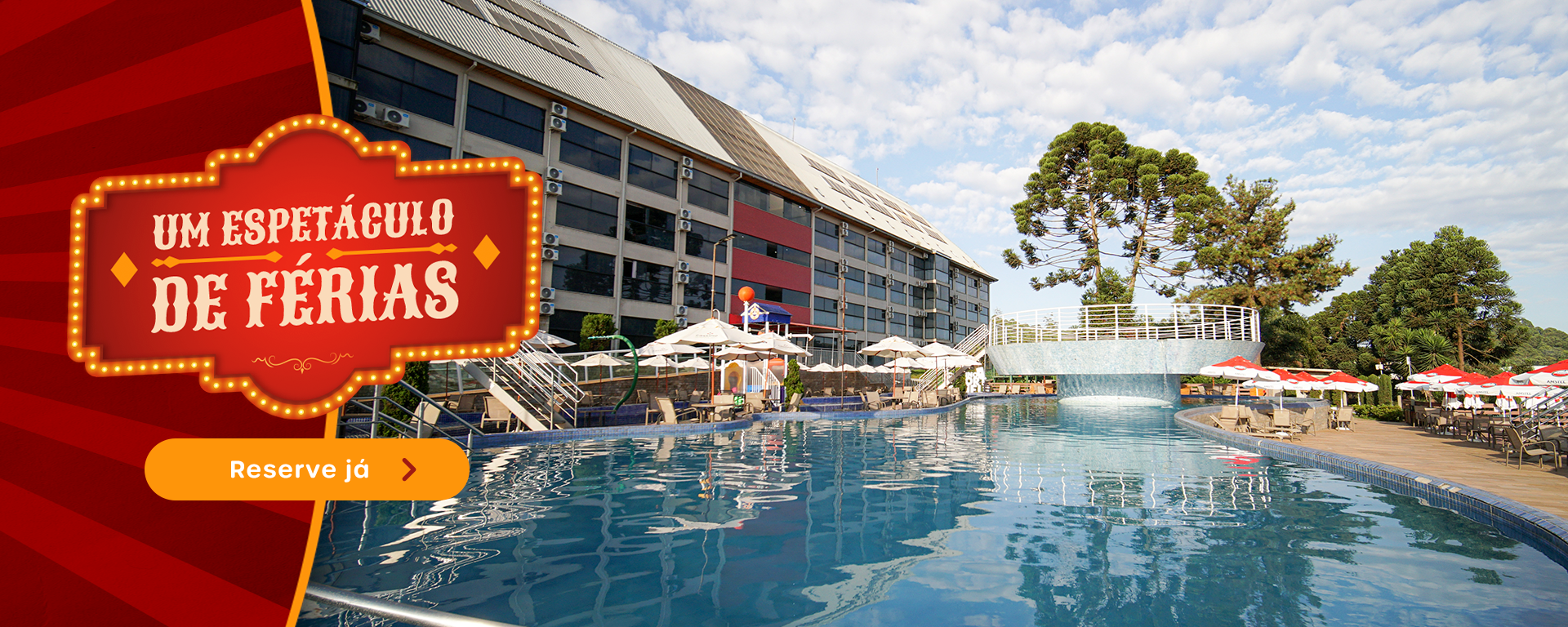 Férias no Cassino All Inclusive Resort Poços de Caldas com até 15% off e 2 crianças grátis.