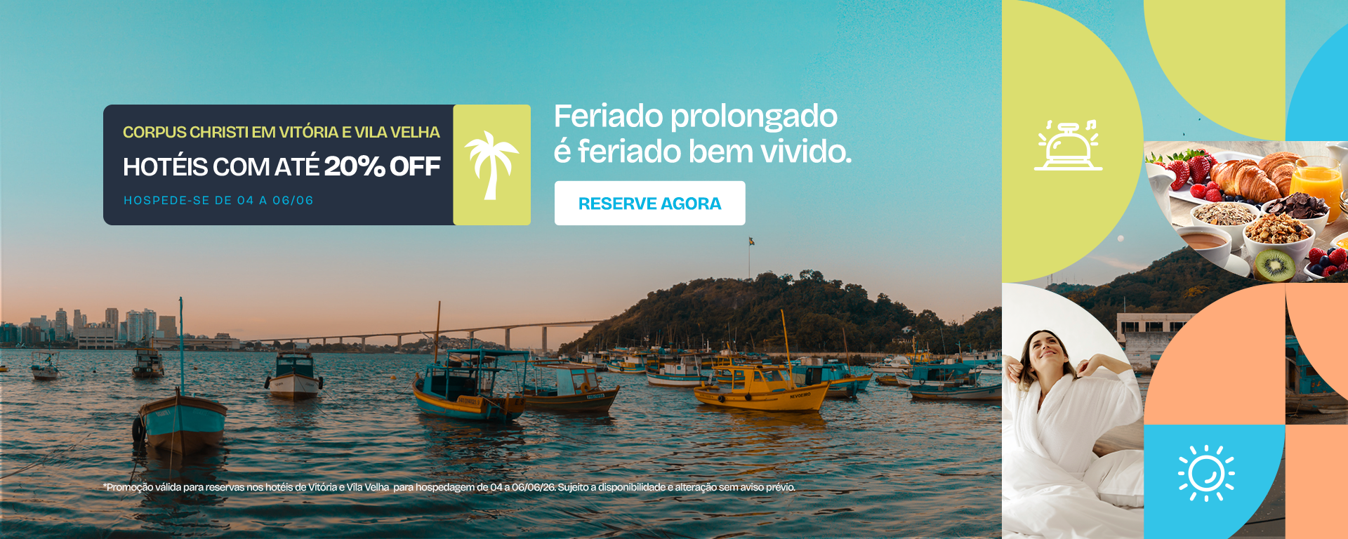 Feriado de Corpus Christi em Vitória e Vila Velha em Hotéis com até 20% de desconto