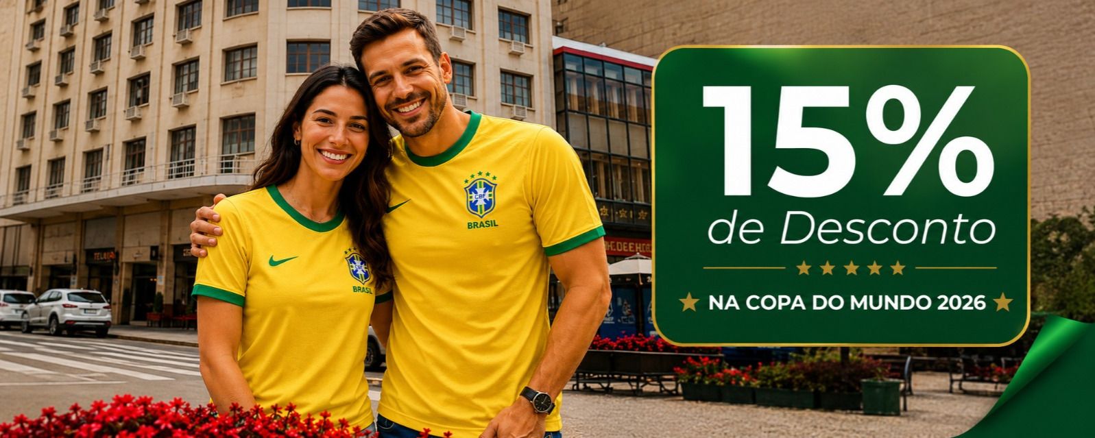 Casal Feliz se beijando em frente ao hotel del rey